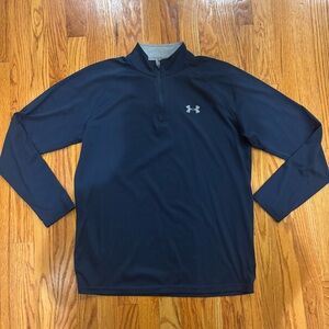 Under Armour Loose HeatGear navy blue quarter zip